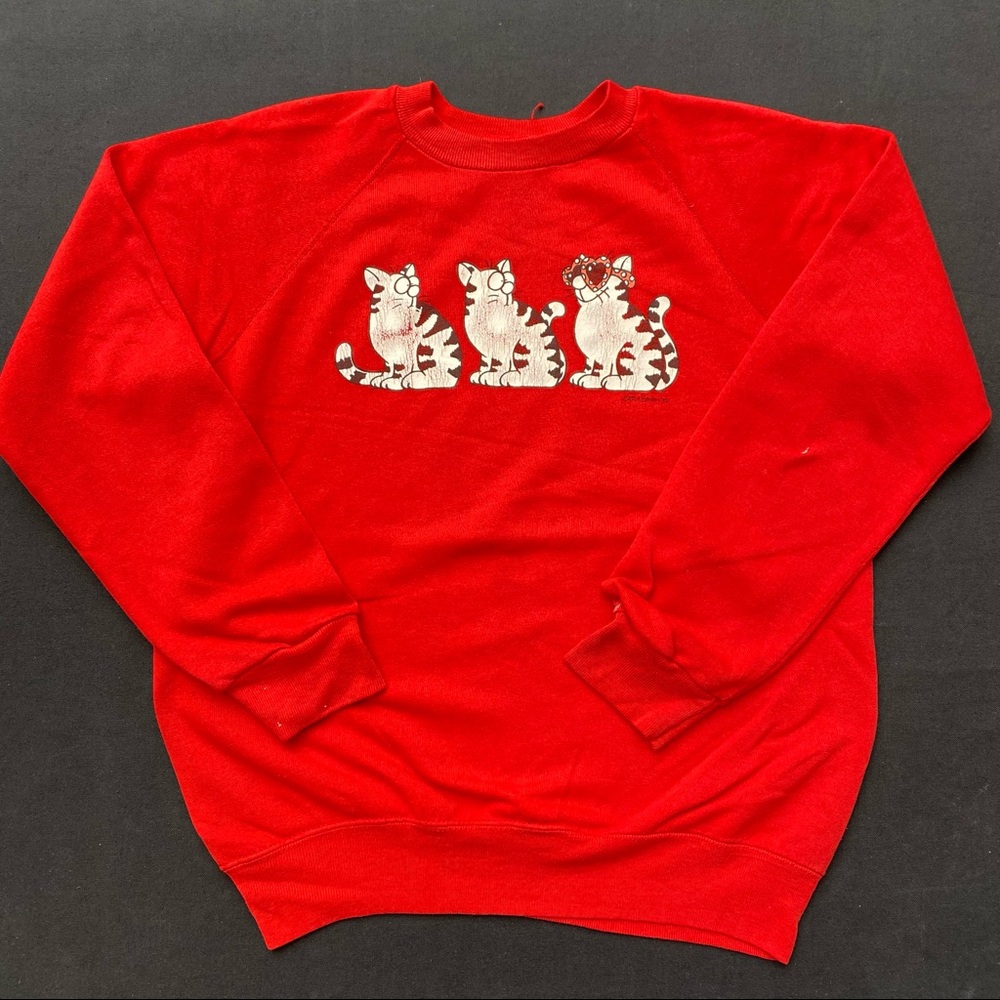 Vintage women’s cat sweater size l